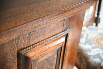 Continental Oak Marquetry Cupboard