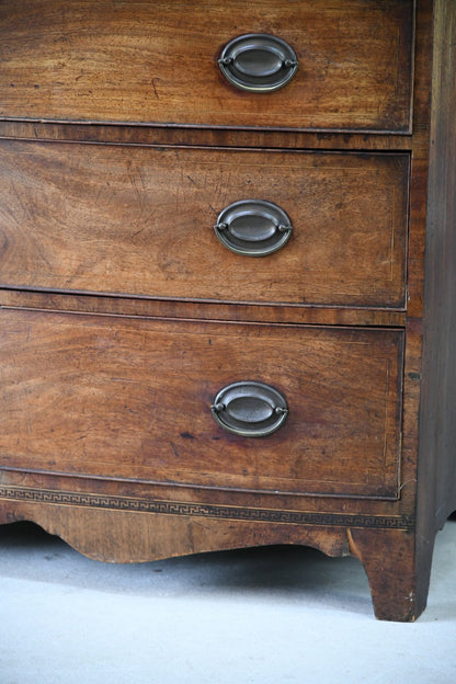 Antique Mahogany Bow Front Chest of Drawers