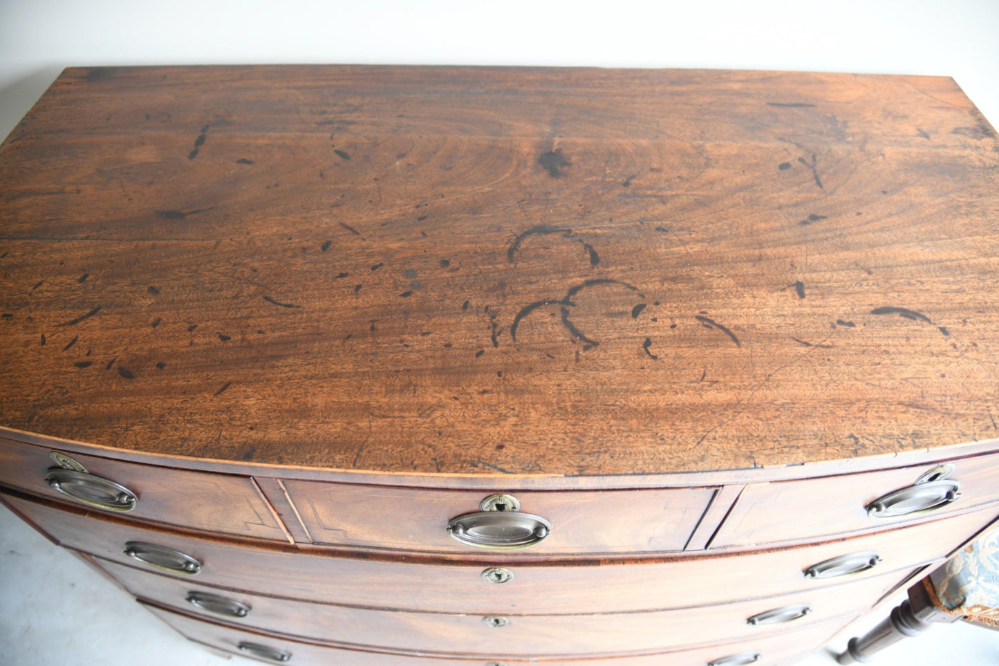 Antique Mahogany Bow Front Chest of Drawers