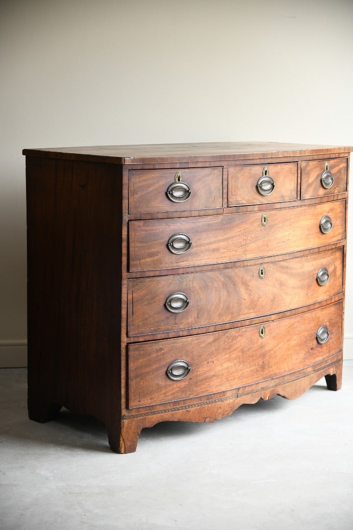 Antique Mahogany Bow Front Chest of Drawers