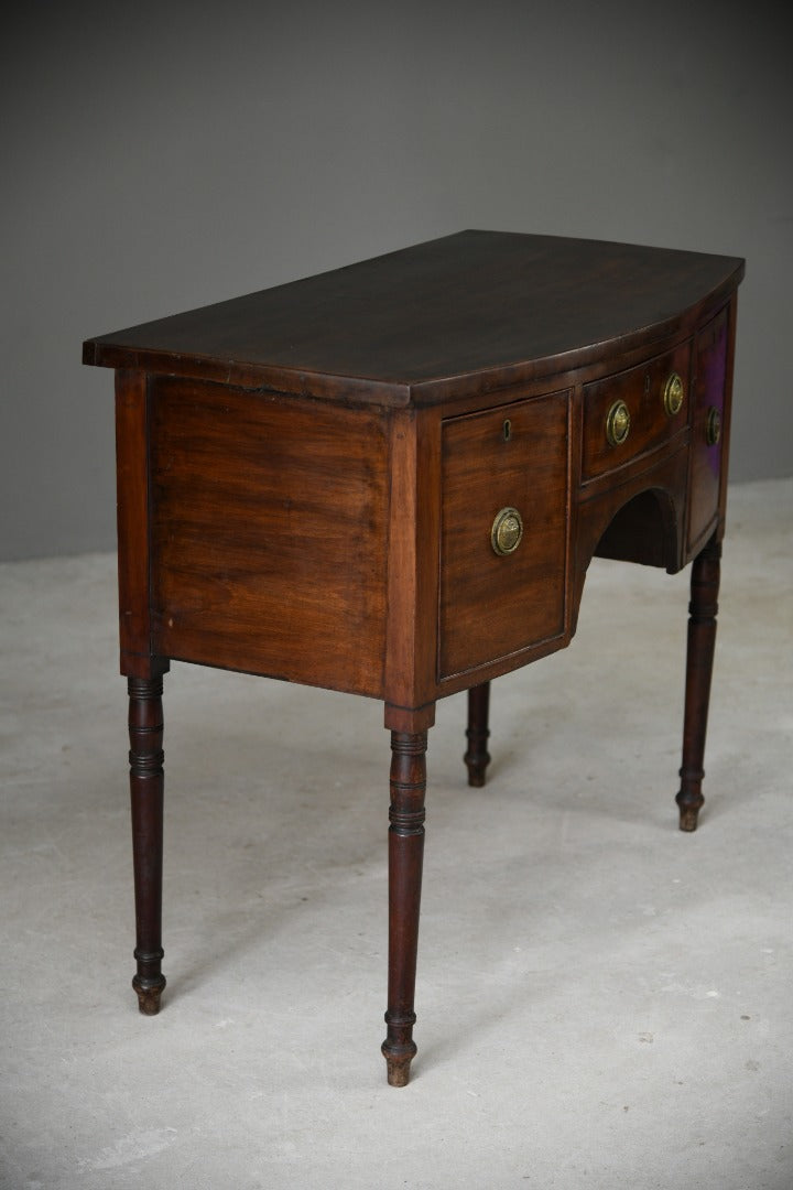 Small Georgian Mahogany Bow Front Sideboard