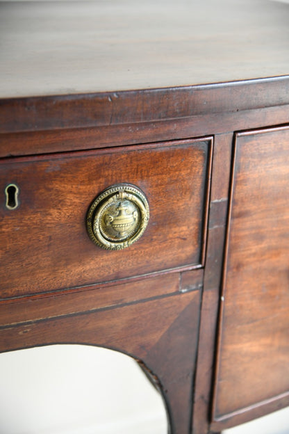 Small Georgian Mahogany Bow Front Sideboard