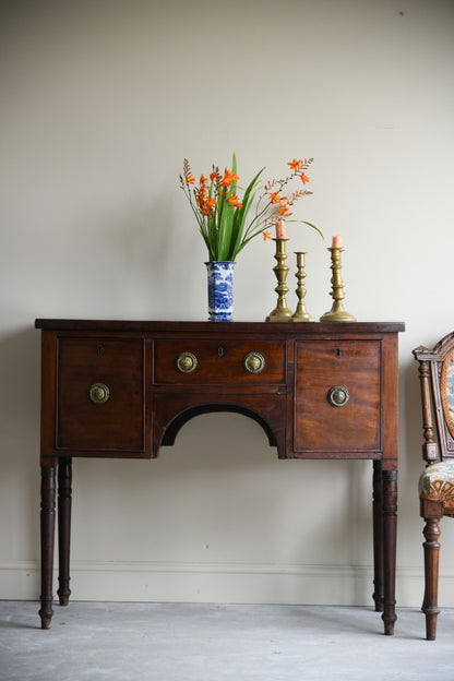 Small Georgian Mahogany Bow Front Sideboard