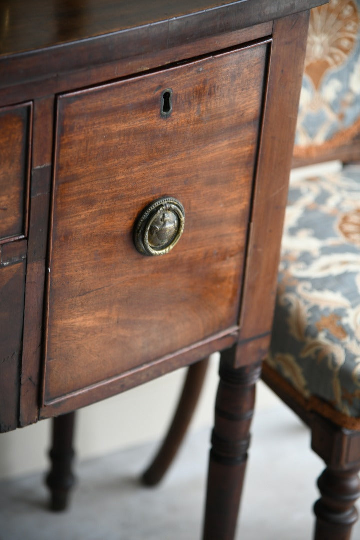 Small Georgian Mahogany Bow Front Sideboard