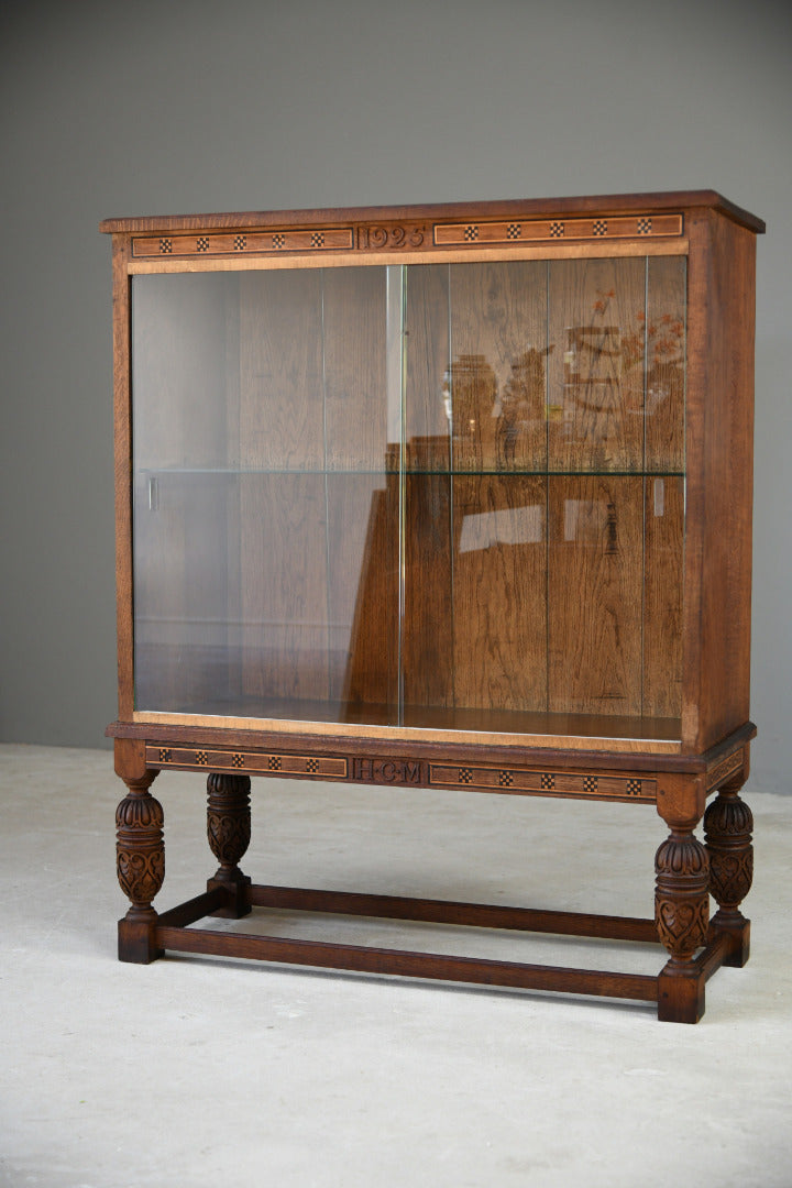 Oak Glazed Bookcase