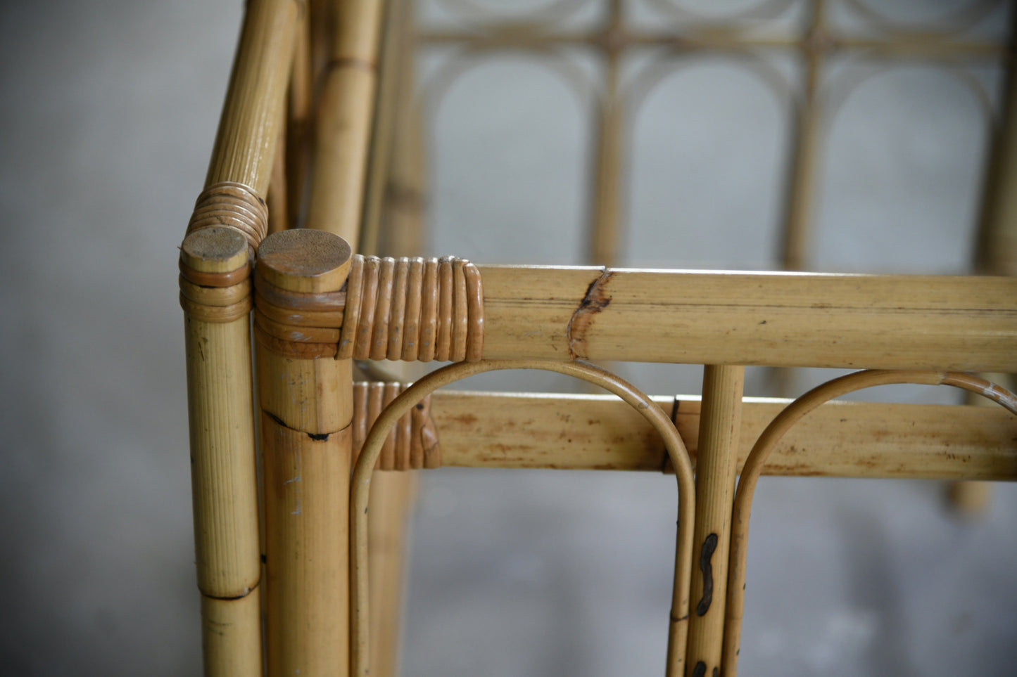 Retro Bamboo Side Table