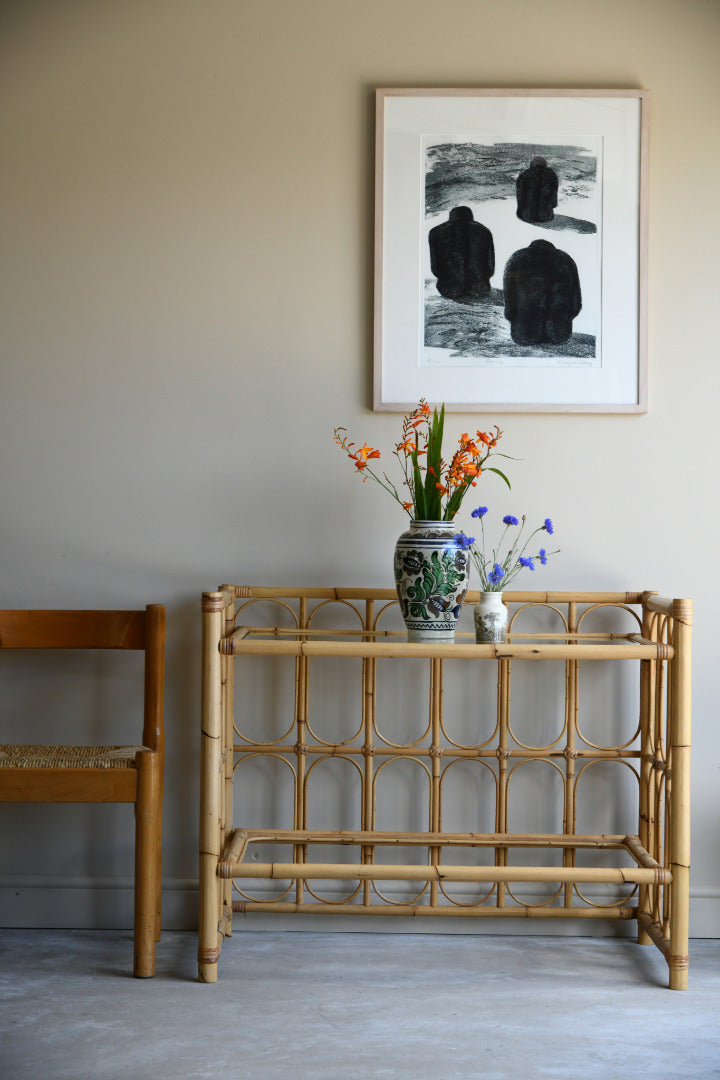 Retro Bamboo Side Table