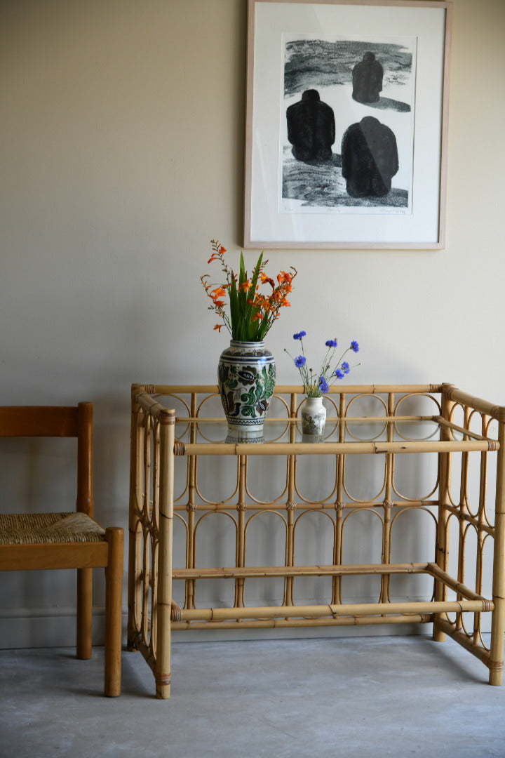 Retro Bamboo Side Table