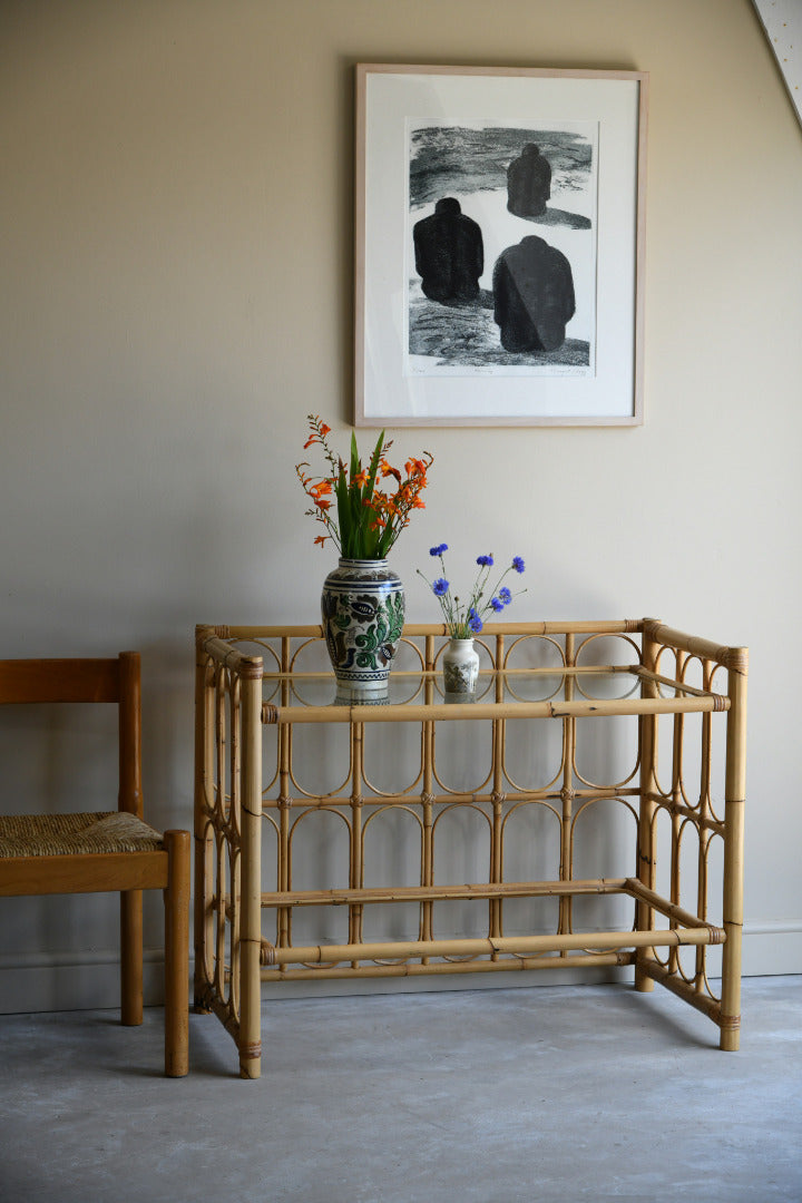 Retro Bamboo Side Table