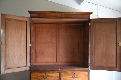 Antique Mahogany Linen Press