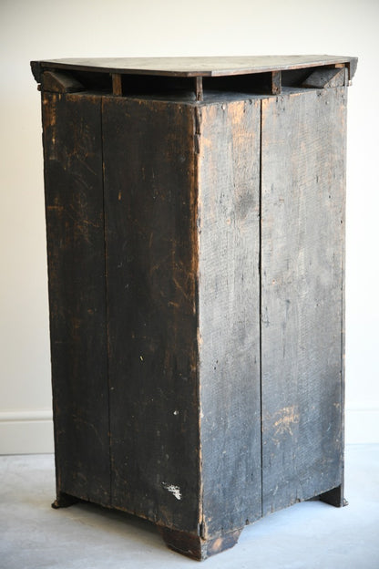 Georgian Carved Oak Corner Cupboard