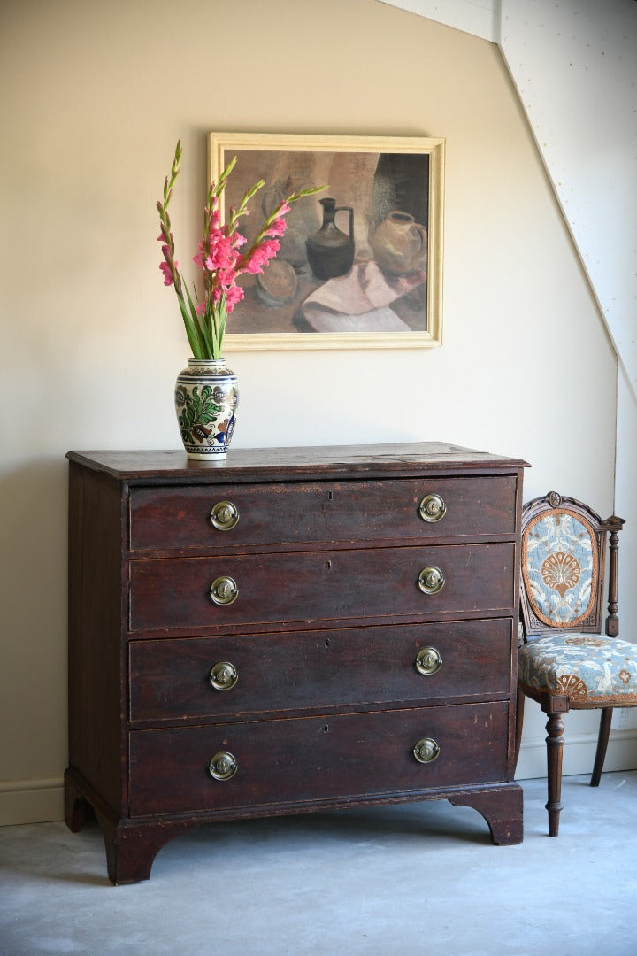 Georgian Stained Pine Chest of Drawers