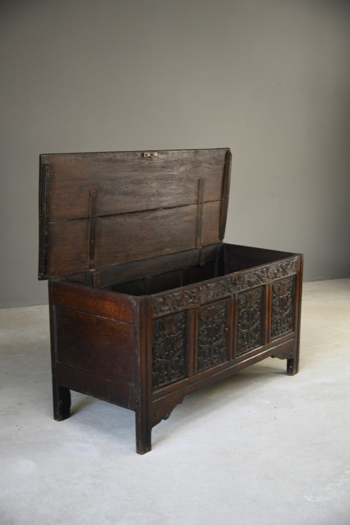 Converted Carved Oak Coffer