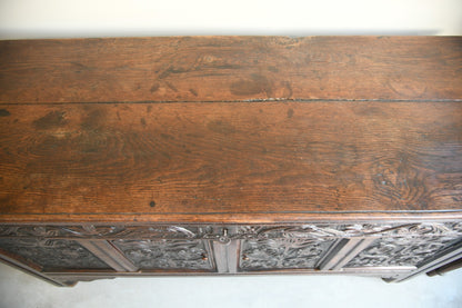 Converted Carved Oak Coffer
