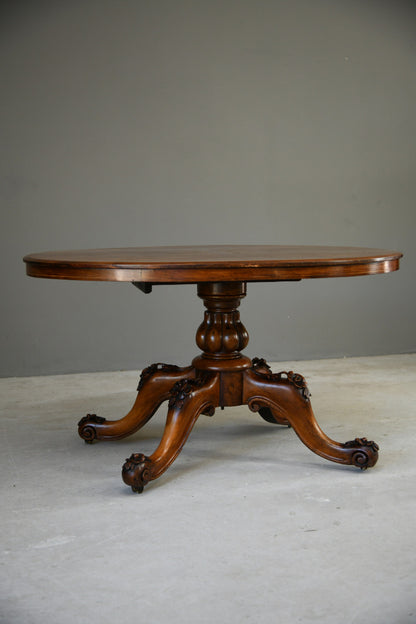 Victorian Oval Walnut Inlaid Table