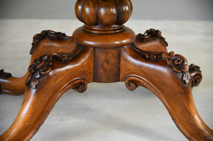 Victorian Oval Walnut Inlaid Table