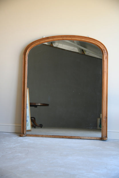 Victorian Pine Overmantle Mirror