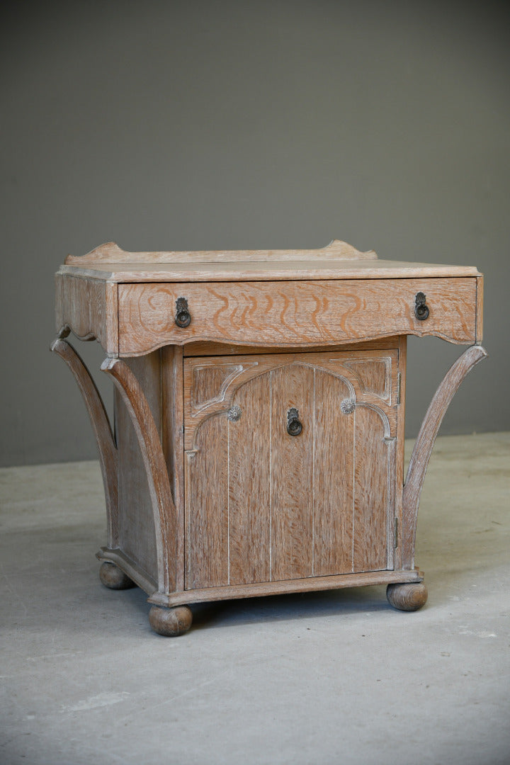 Gothic Limed Oak Side Table