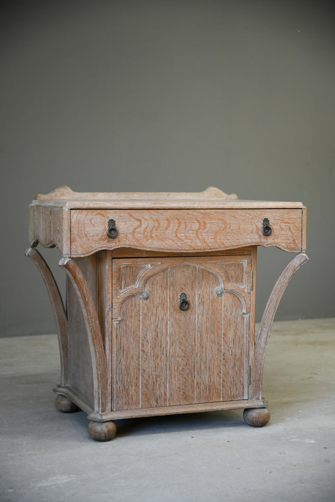 Gothic Limed Oak Side Table