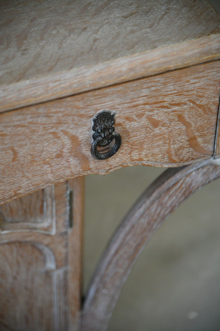 Gothic Limed Oak Side Table