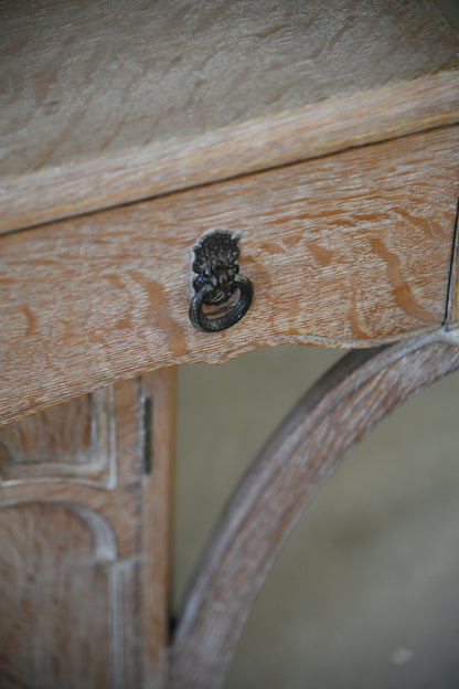 Gothic Limed Oak Side Table