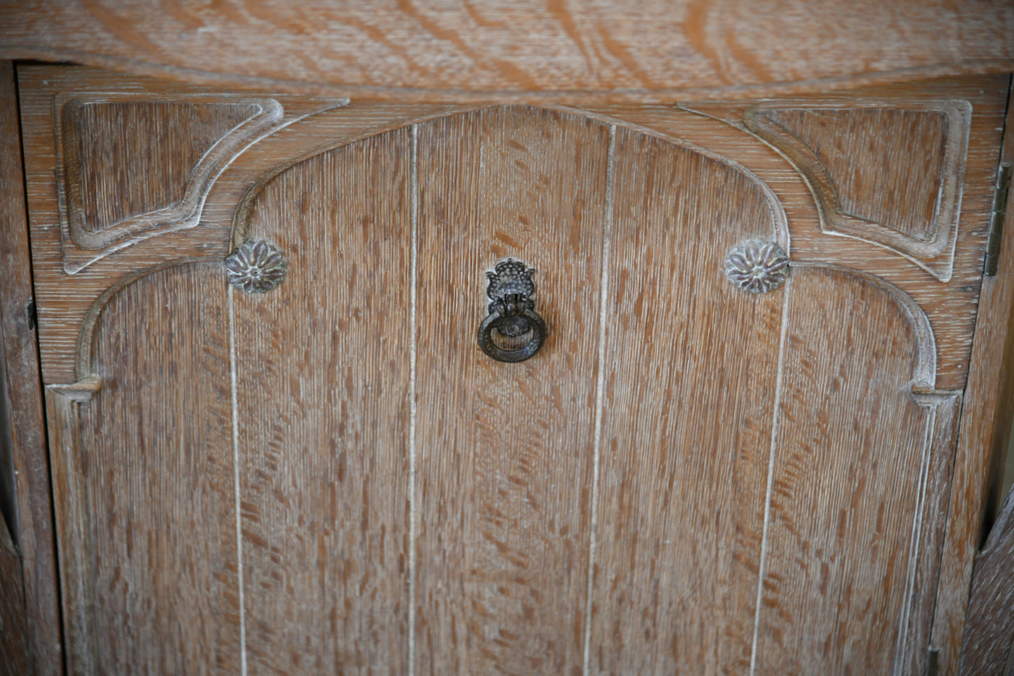 Gothic Limed Oak Side Table