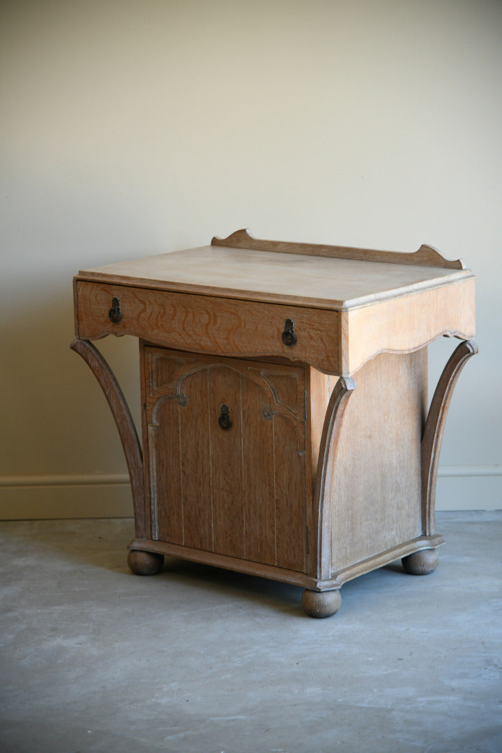 Gothic Limed Oak Side Table