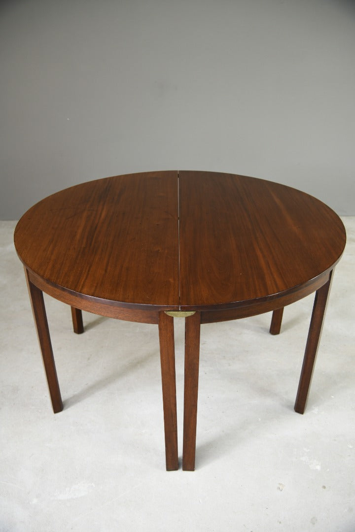 Pair Georgian Mahogany D End Tables