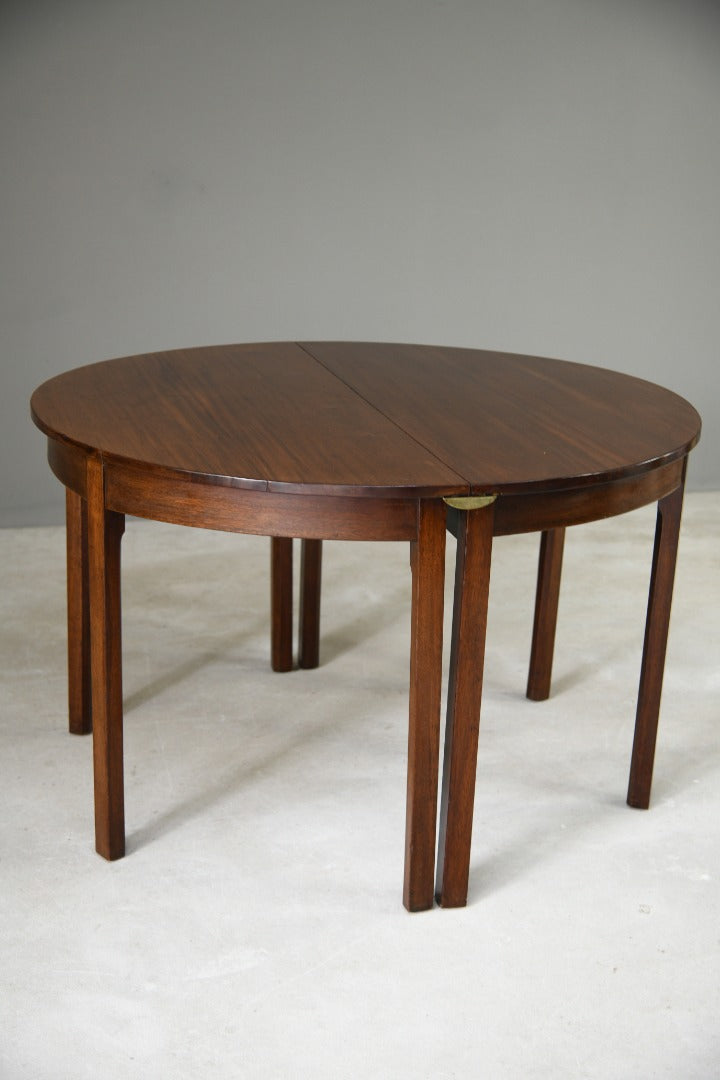 Pair Georgian Mahogany D End Tables