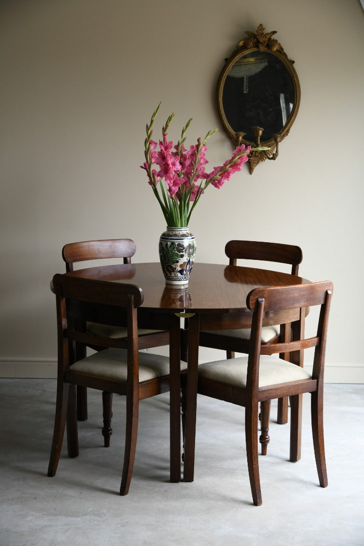 Pair Georgian Mahogany D End Tables