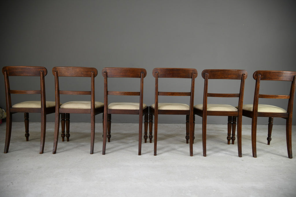 Set 6 Antique Mahogany Dining Chairs