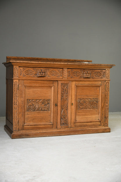 Victorian Carved Oak Dresser