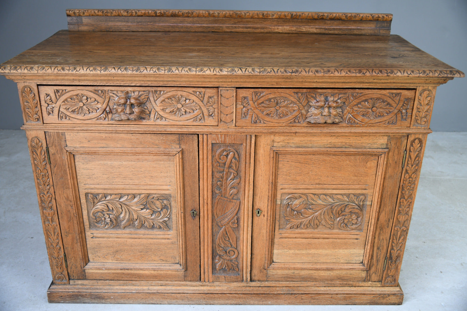 Victorian Carved Oak Dresser