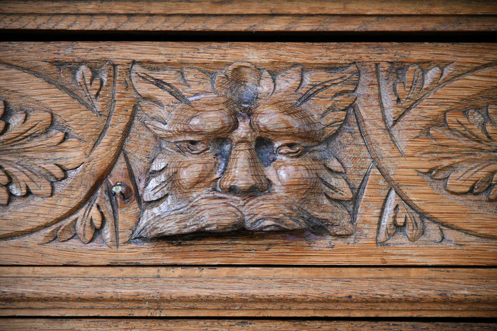 Victorian Carved Oak Dresser