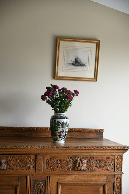 Victorian Carved Oak Dresser