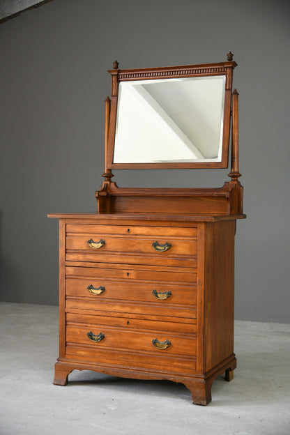 Edwardian Satin Walnut Dressing Chest