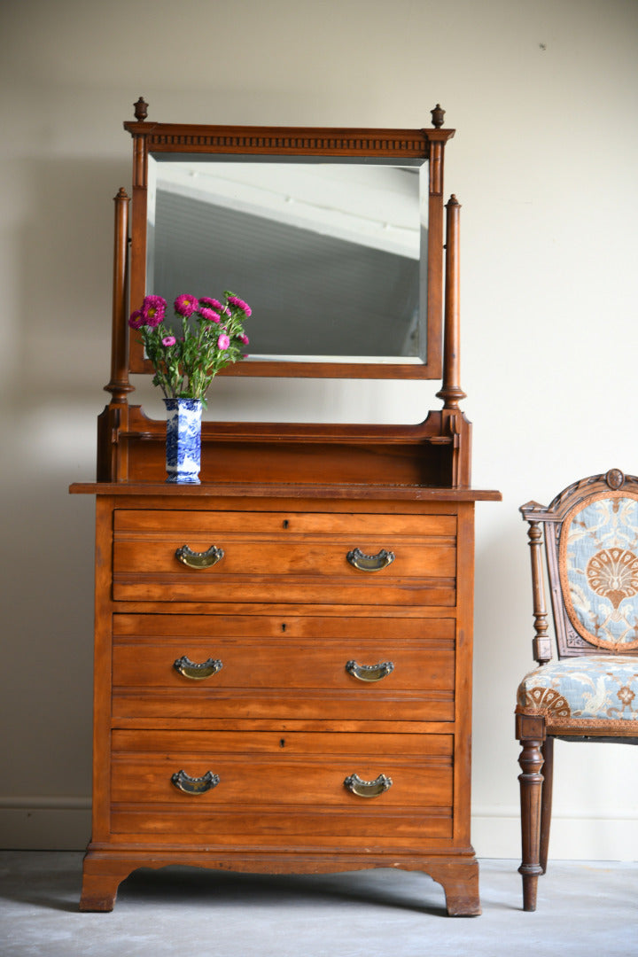 Edwardian Satin Walnut Dressing Chest