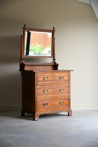 Edwardian Satin Walnut Dressing Chest