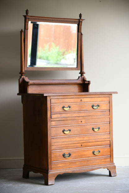 Edwardian Satin Walnut Dressing Chest