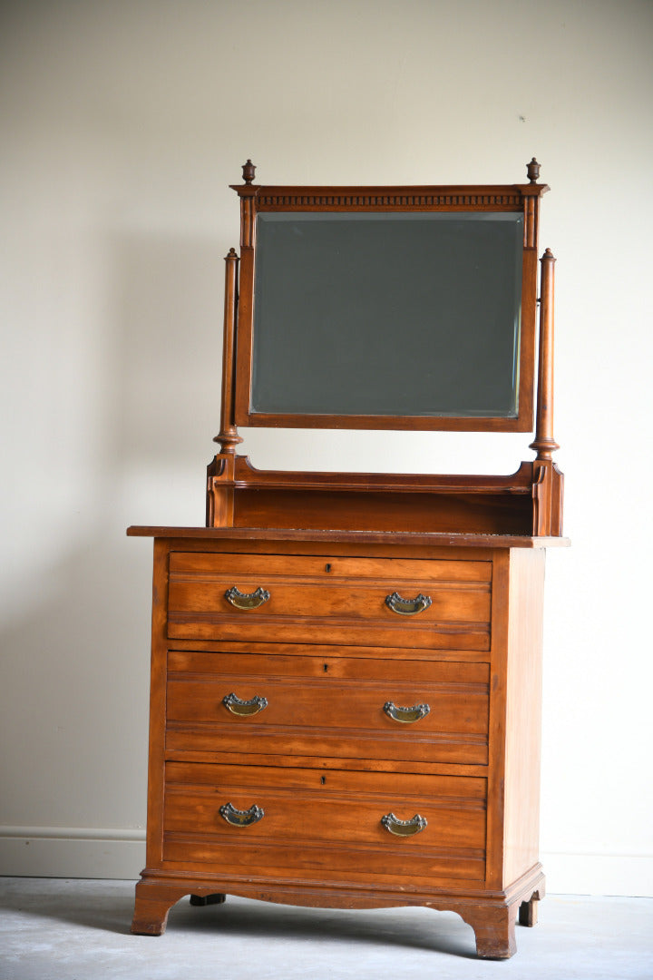 Edwardian Satin Walnut Dressing Chest