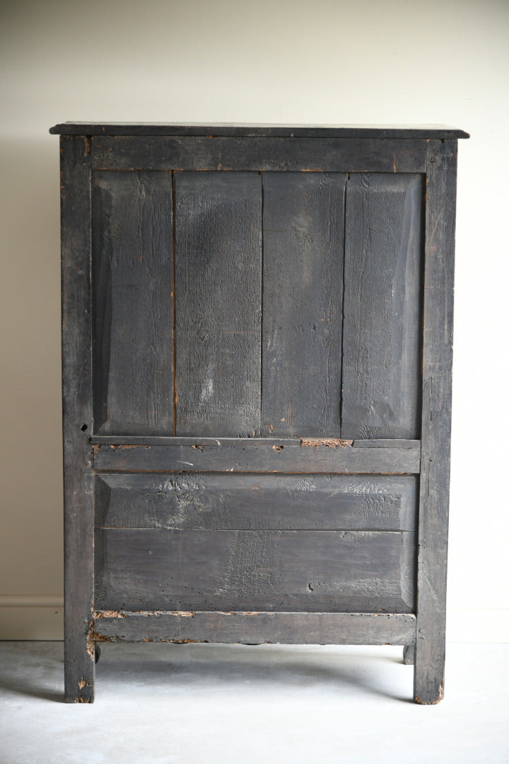 French Carved Oak Glazed Bookcase