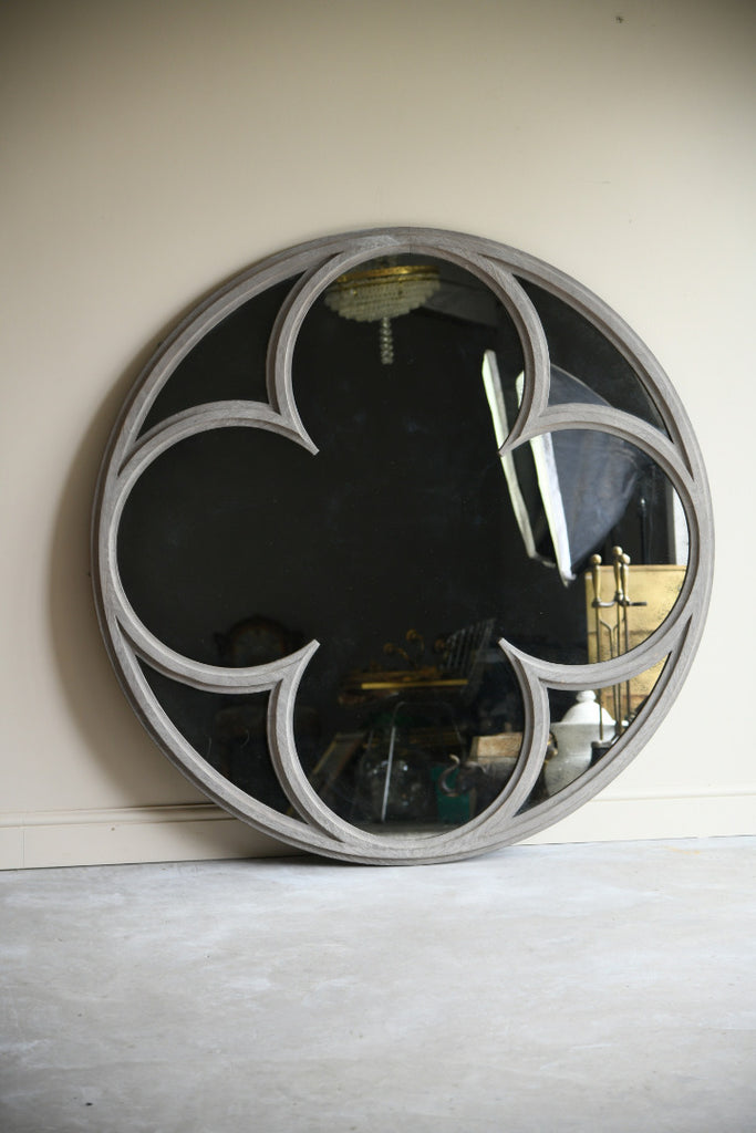Large Round Quatrefoil Mirror