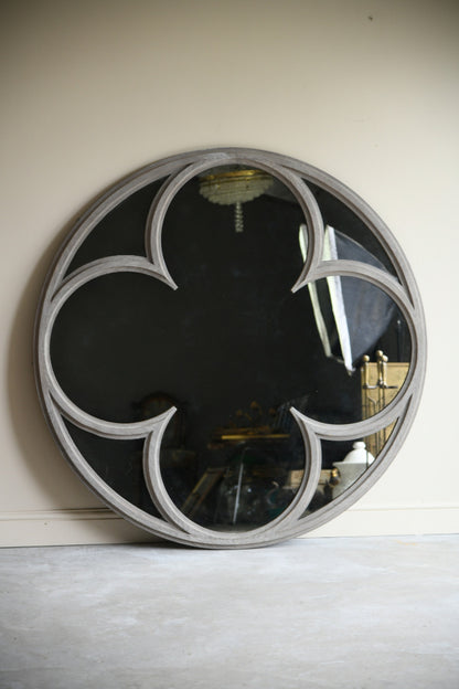 Large Round Quatrefoil Mirror