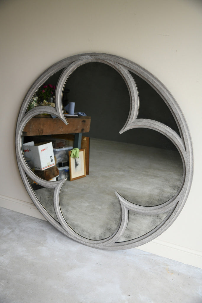 Large Round Quatrefoil Mirror