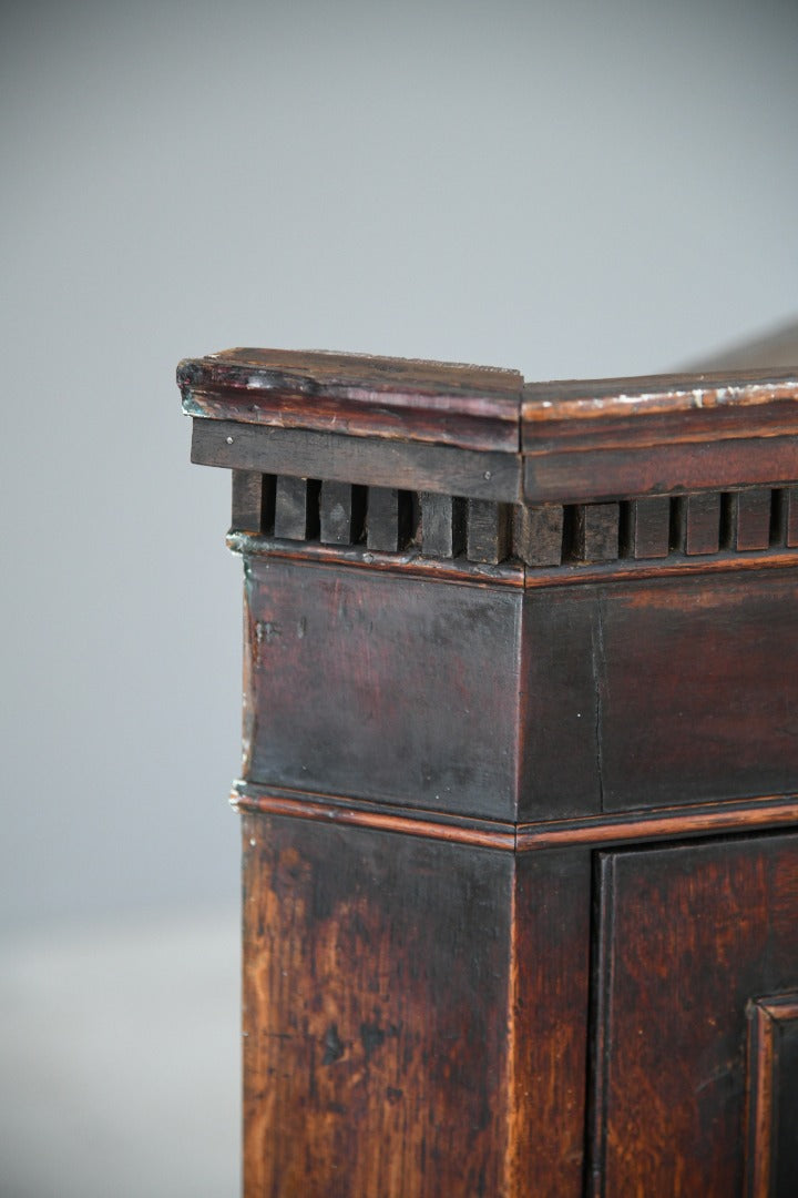 Antique Oak Hanging Corner Cupboard