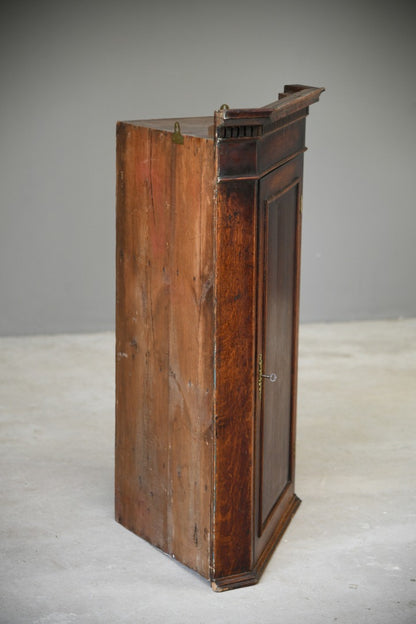 Antique Oak Hanging Corner Cupboard