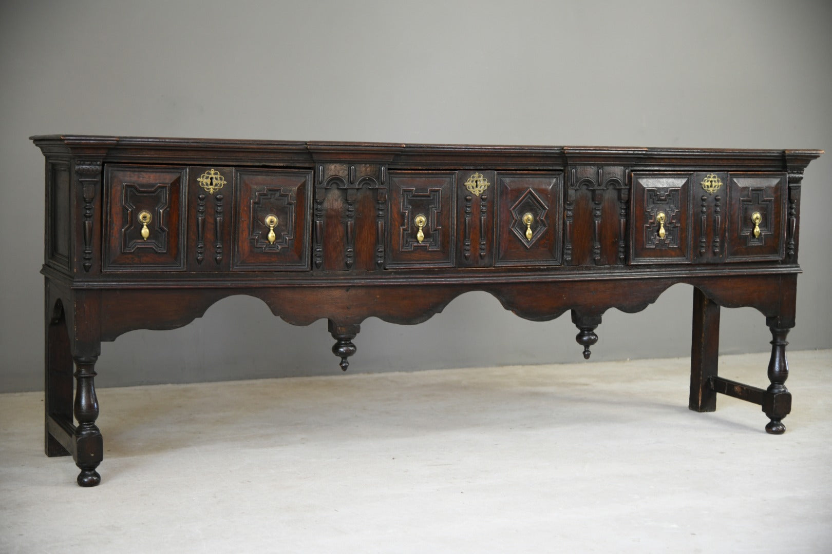 Charles II & Later Oak Dresser Base