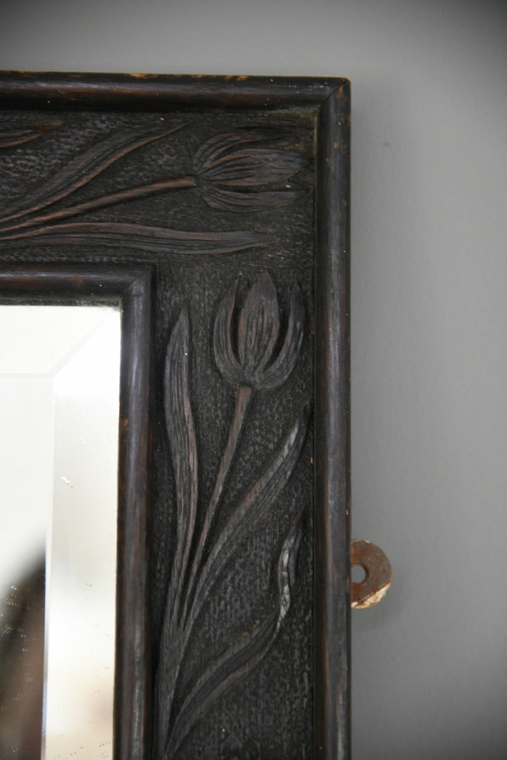 Antique Carved Floral Dressing Mirror