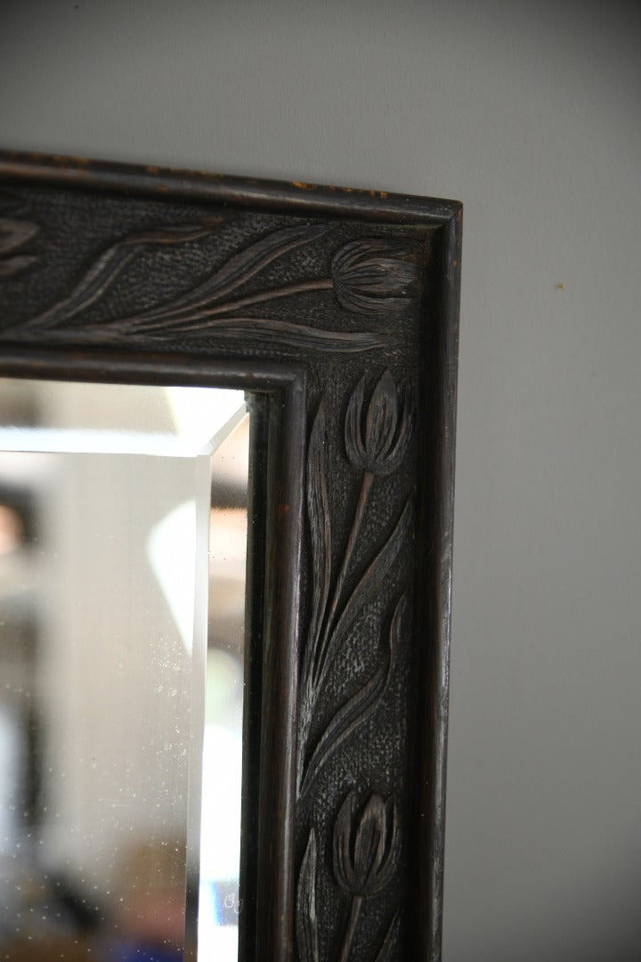 Antique Carved Floral Dressing Mirror