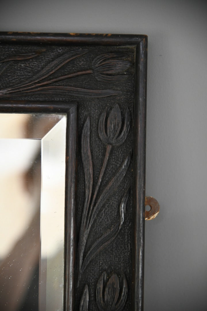 Antique Carved Floral Dressing Mirror